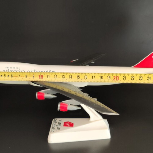 Virgin Atlantic Airplane Model with Stand 27cm like new