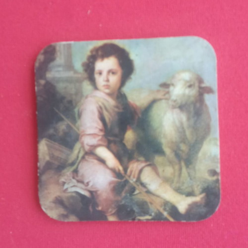 Vintage coasters with Bartolomé Esteban Murillo artworks, set of 3