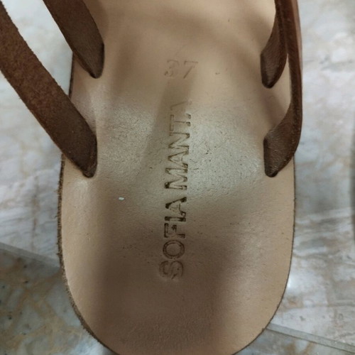 Leather handmade sandals Sofia Manta used, size 37