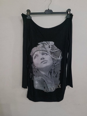 Black blouse dress used, size L