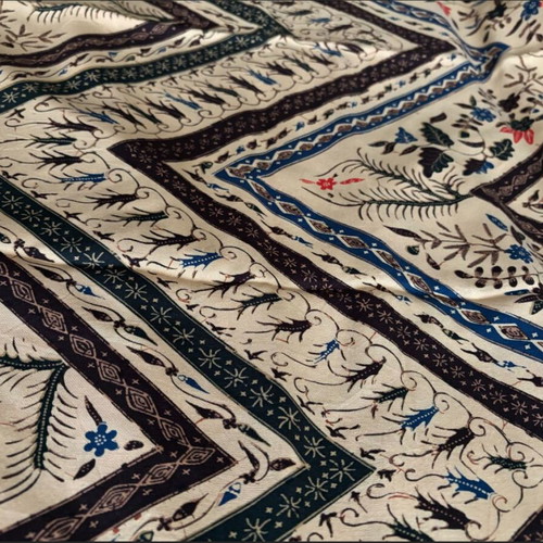 Vintage Batik Bali Heavy Cotton Throw Scarf 166x116 cm