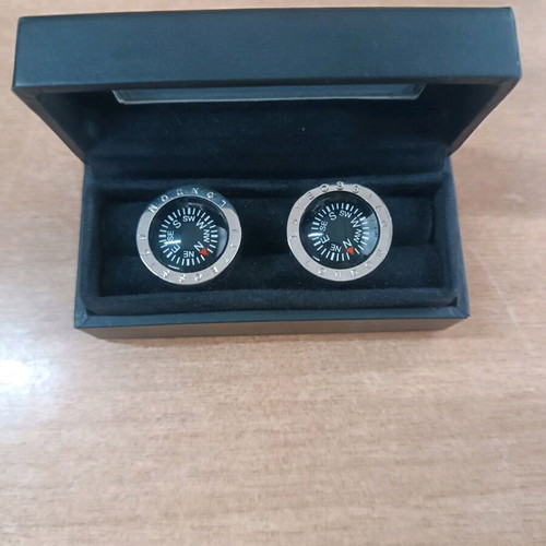 Tateossian London Maritime cufflinks new with silver compass