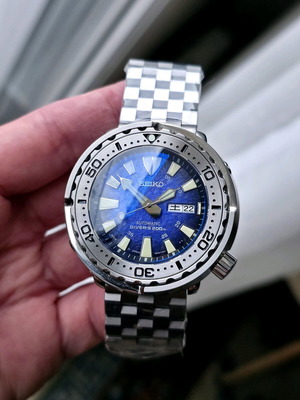Seiko Mod Tuna Blue Lava 47mm NH36 Automatic watch made to order
