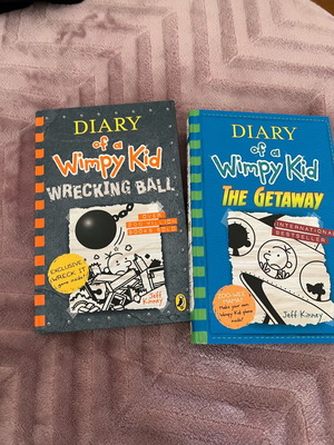Diary of a Wimpy Kid like new, two books in English
