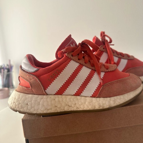 Adidas sneakers used, very soft, red size 36
