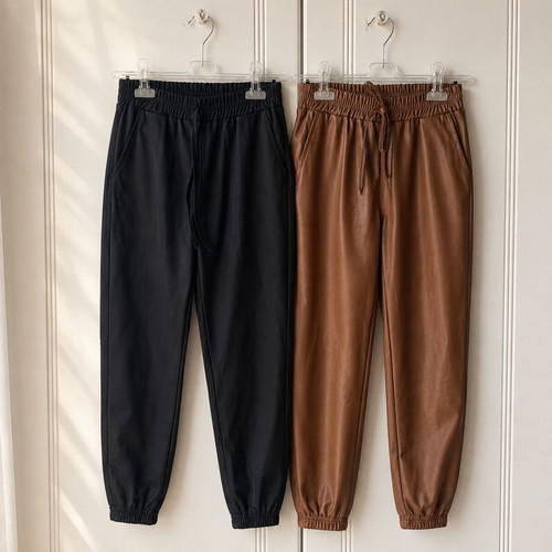Set of two women's leather jogger pants Secret, like new, size S