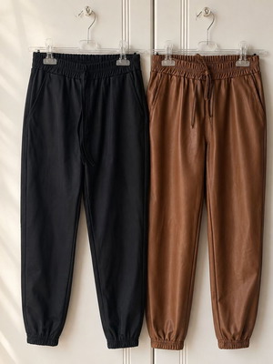 Set of two women's leather jogger pants Secret, like new, size S