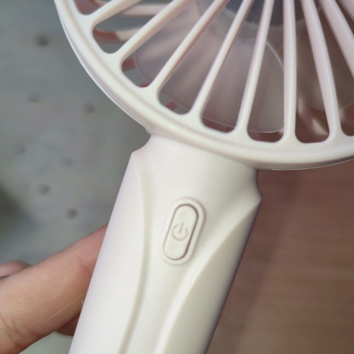 Mini fan with USB charging and phone holder, pink, new