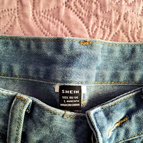 Shein denim shorts, size L, blue