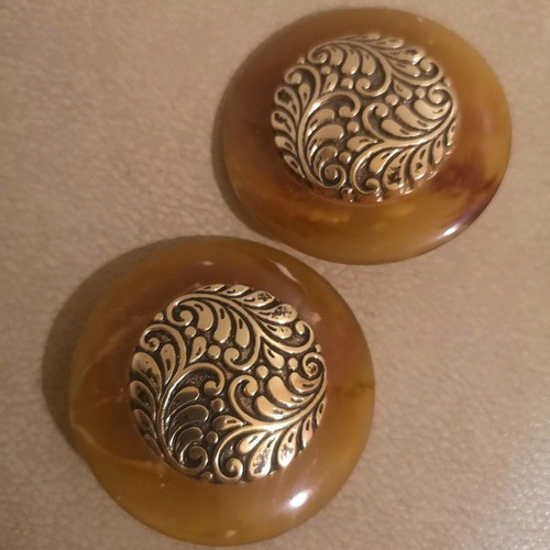 Vintage large Faux bijoux earrings like new, Made in Italia