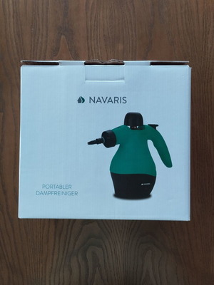 Navaris Portable High-Pressure Handheld Steam Cleaner with Accessories, 360ml, Blue/Green