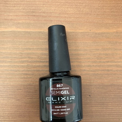Elixir semi-permanent nail polish 867 used, Metallic Rosewood