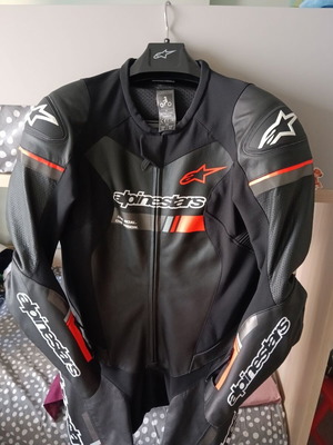 Alpinestars GP Force Chaser leather suit black/red size 52
