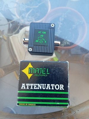 Matel Electronics AT120 Attenuator used, adjustable -20dB signal reducer