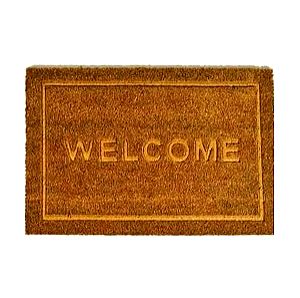 Πατάκι Εισόδου “Welcome” από Κοκοφοίνικα με Αντιολισθητικό Υπόστρωμα 40×60εκ. Sidirela