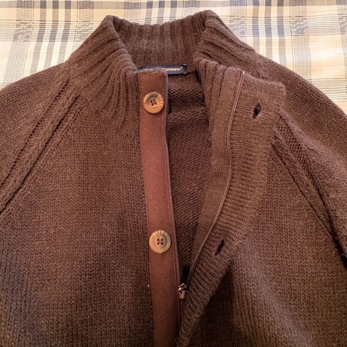 Oxford Company wool cardigan brown XL like new