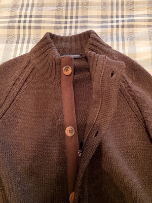 Oxford Company wool cardigan brown XL like new