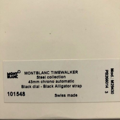 Montblanc Timewalker Chronograph watch like new, men's