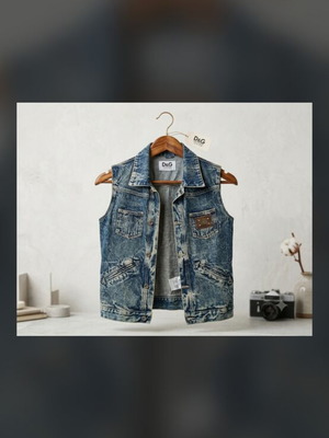 D&G denim vest like new, blue, size M