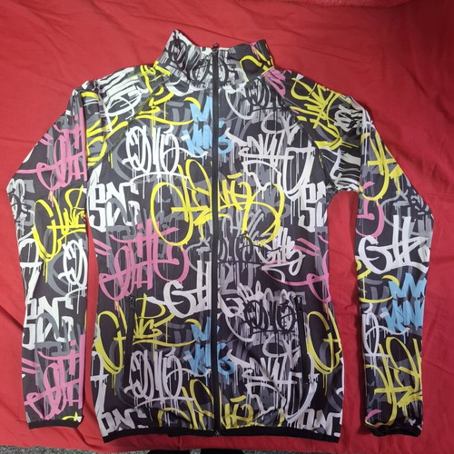 Sports jacket used with graffiti pattern, size L
