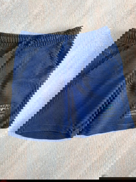 Zara μπλε σορτς για αγόρι Νο 6 - 1.16cm με λάστιχο στη μέση και κορδόνι