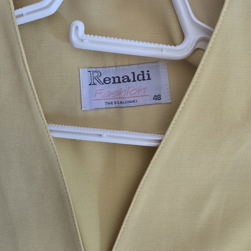 Renaldi Fashion women's summer blazer light yellow like new