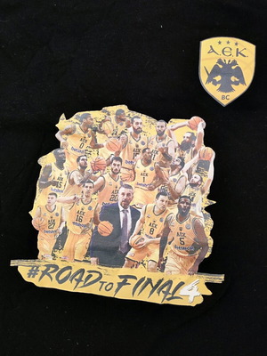 t-shirt ΑΕΚ basketball κυπελλούχος Ελλάδας 2020 νούμερο 12 ετών