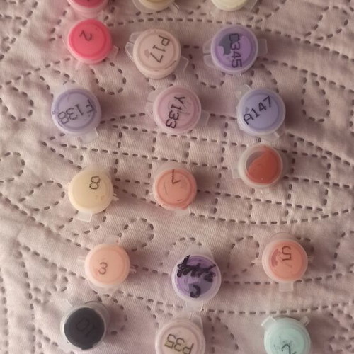 Acrylic paints set of 23, like new, various shades