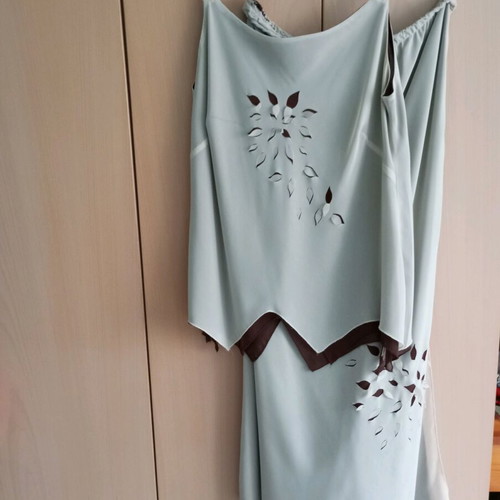 Skirt and top set like new, beige and brown, size 66