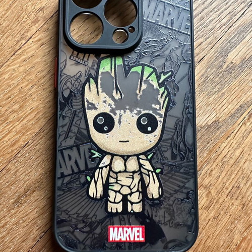 Marvel case for iPhone 14 Pro used with design wear