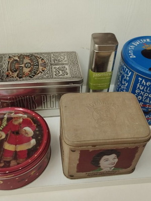 Metal boxes used, set of 5 pieces