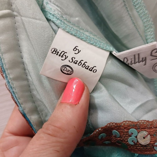 Petrol dress M Billy Sabbado silk-rayon blend like new