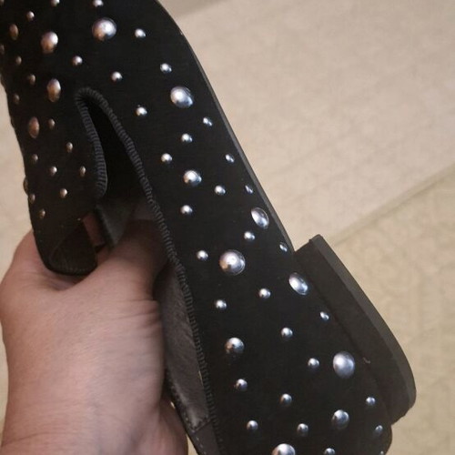 Arte Piedi suede black moccasins like new with studs size 39