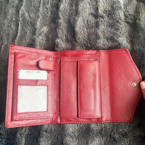 Franco women's leather wallet like new, red