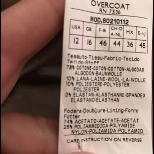 Italian Coat of Excellent Quality New