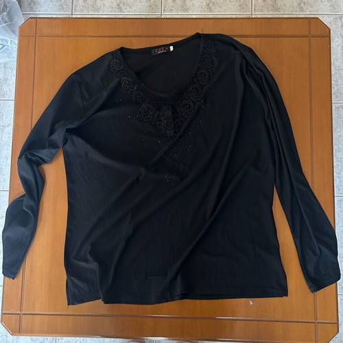 Long-sleeve blouse XL black like new
