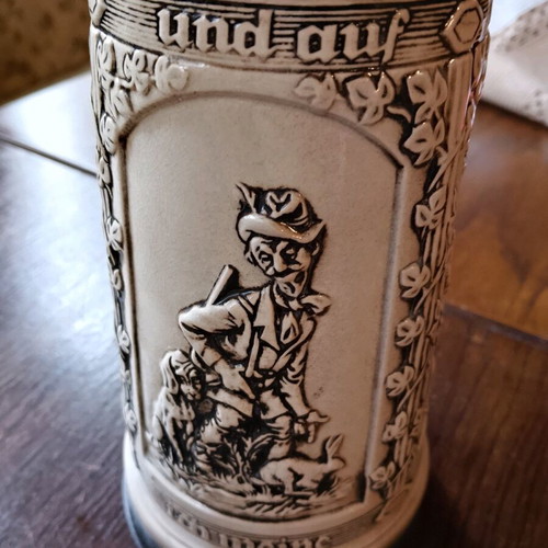 Authentic German collectible beer mug 1000ml used