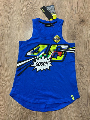 Γυναικείο αμάνικο τοπ VR46 Valentino Rossi, μπλε, XS