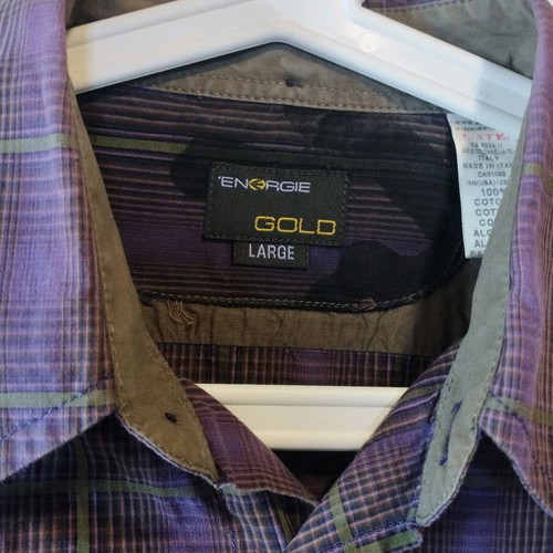Energie men's shirt purple, like new, size S, 100% cotton