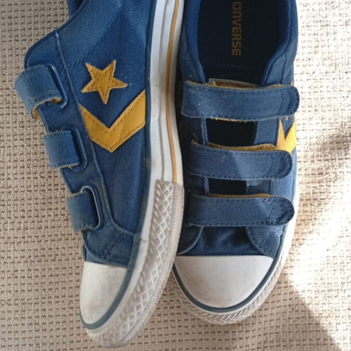 Converse παιδικά αθλητικά μεταχειρισμένα, μέγεθος 37, μπλε και κίτρινα