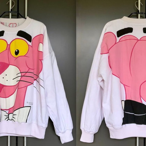 UNITED ARTISTS AMERICANWEAR PINK PANTHER Reversible Double Face Puffy Sweater Vintage Collectible