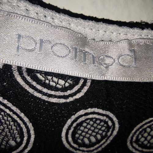 Promod Flower Power Space Age Mod Mini Dress like new, black and grey