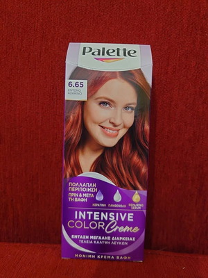 Palette hair dye 6.65 intense red new, pack of 6