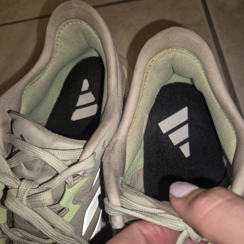 Adidas Switch athletic shoes used, grey-green with reflective details, size 41