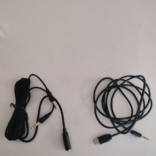 Audio jack cables set and Huawei audio jack to type c adapter like new