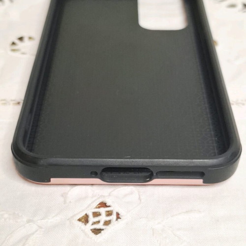 Samsung Galaxy A55 5G pink case used with camera cover