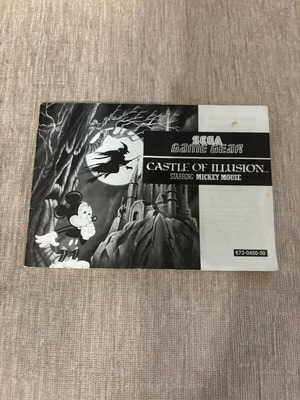 Mickey Mouse Castle of Illusion manual Sega Game Gear used, English