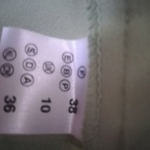 Women's green polyester suit size M jacket and skirt