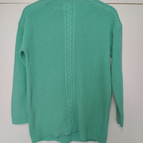 Talbots wool sweater 30% like new, green turquoise, small medium large