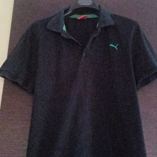 Puma men's shirt like new, size L, black and green